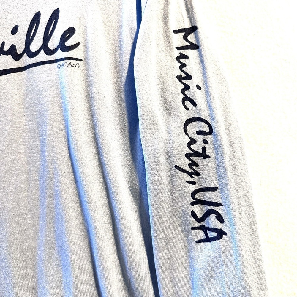 Vintage 70s Nashville Music City Single Stitch T Shirt Made in USA Blue - Picture 6 of 10